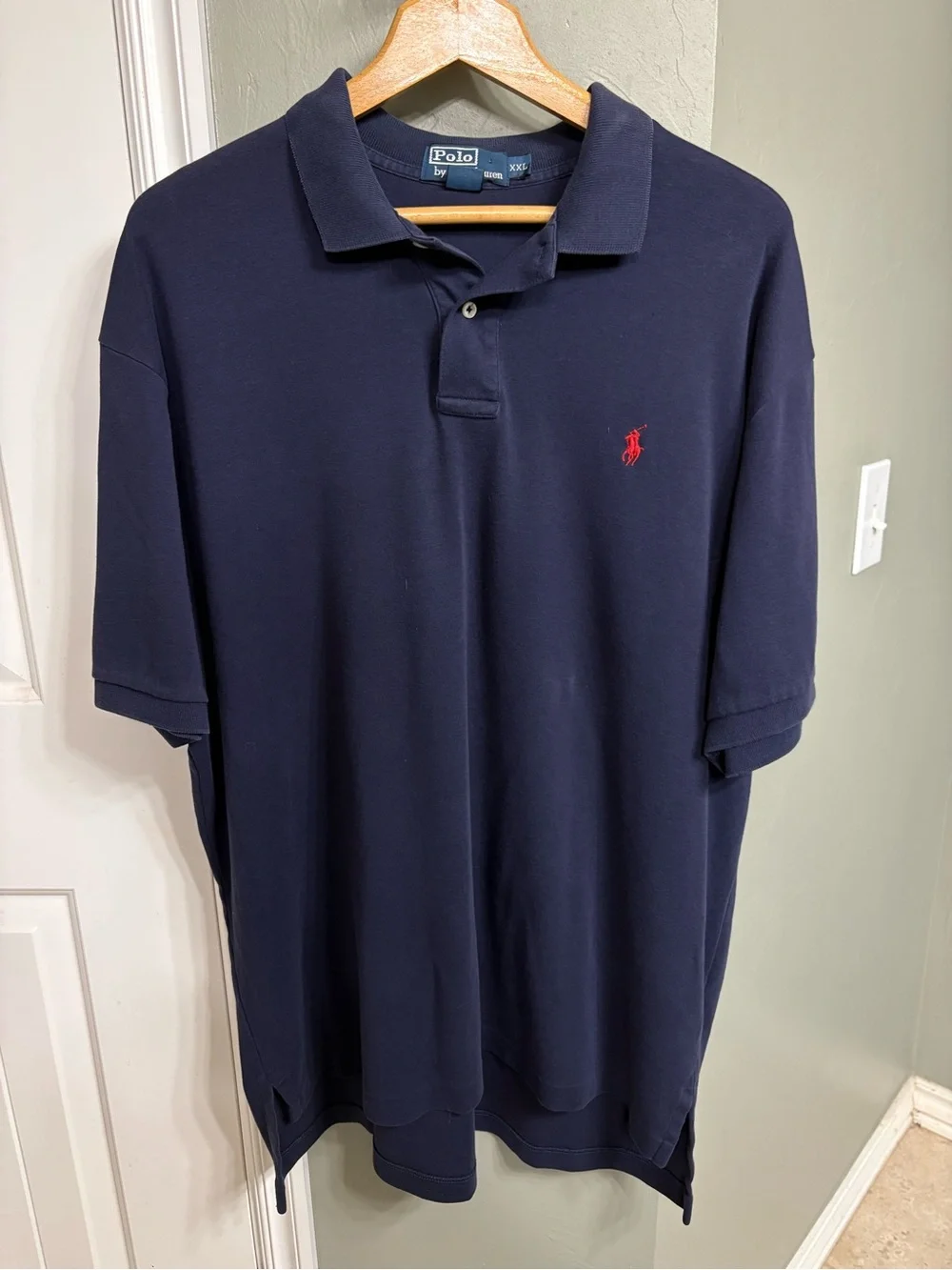 Ralph Lauren Navy Short-Sleeve Polo with Red Pony